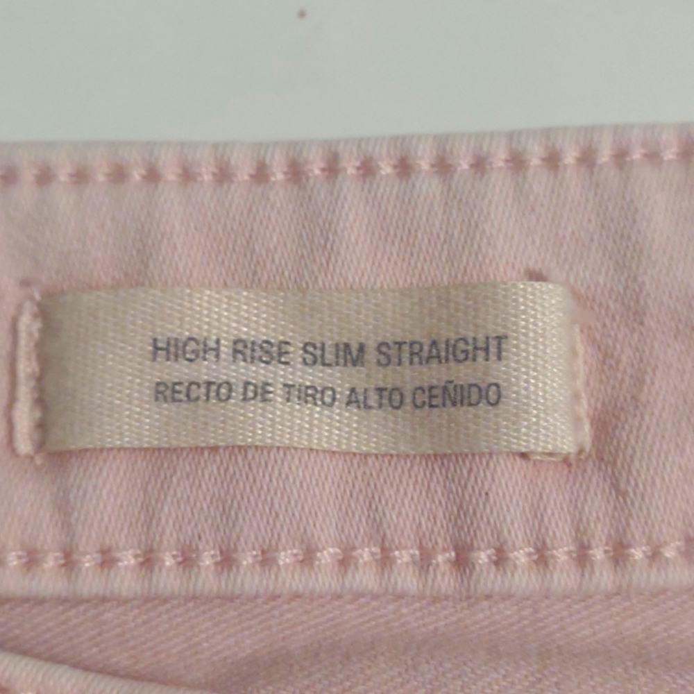 Universal Thread jeans Size 2/26 pastel pink high rise slim straight button-fly - Picture 8 of 9